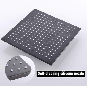 Douche Noir, noir mat En Laiton Robinet de Douche Complet Kit De Douche avec 12 Pouces Plafond Pluie Tête et Corps Pulvérisateur - Product Image 5