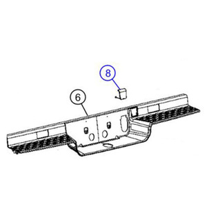 Cubierta de plástico negra para el orificio del cabrestante del neumático de repuesto del parachoques trasero de Ram 1500, 68299112AC - Product Image 4
