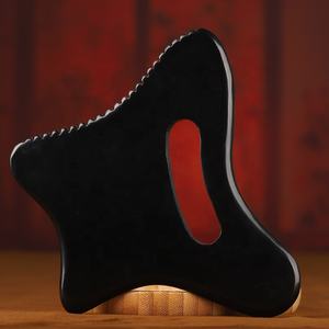 Outil de massage Gua Sha en pierre Bian, forme unique, grattoir chinois pour le visage, outil de massage et planche d'acupuncture - Product Image 2