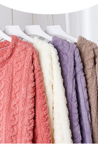 Accappatoio Invernale da <span class=keywords><strong>Donna</strong></span>, <span class=keywords><strong>Pigiama</strong></span> Spesso e Morbido in Pile Corallo, Taglie Forti, Traspirante e Assorbente, ODM 122cm - Product Image 5