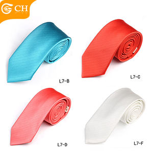 แฟชั่นการออกแบบสีแดงสีฟ้าที่มีสีสันเนคไทธุรกิจอย่างเป็นทางการงานแต่งงานลายผ้าผูก100% ผ้าไหมธรรมดาที่กำหนดเองบุรุษผูก - Product Image 3