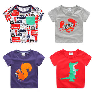 T-shirt pour enfants, t-shirt d'été pour garçons, t-shirt imprimé mignon 100% coton - Product Image 3