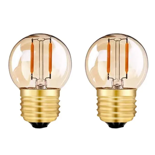 Hot Selling 2W 4W 5W Warm White Manufacturer Amber Glass G45 LED Filament Bulb
