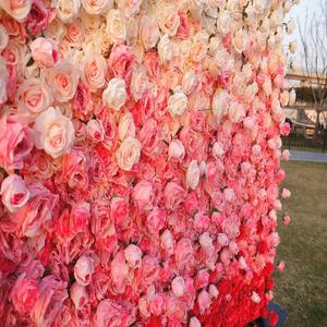 Söz ucuz dekoratif düğün dekor 3d beyaz yapay Roll up Pampas çim çiçek duvar paneli zemin - Product Image 3