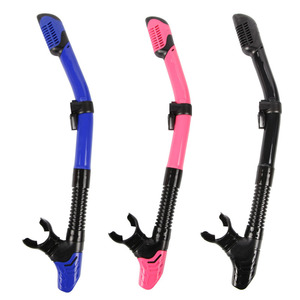 Snorkel seco de silicona tamaño M, equipo duradero para nadar y hacer snorkel para adultos y niños, negro, rosa, azul real - Product Image 1