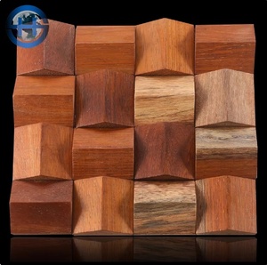 Panneaux muraux en bois 3D ignifuges, acoustiques, à texture bois, pour la décoration intérieure des bibliothèques publiques, des écoles et des auditoriums. - Product Image 2