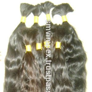 Meilleurs cheveux bruts humains en vrac. Livraison rapide, bon service, perte et emmêlement des cheveux en vrac Remy gratuits. Cheveux en vrac de la meilleure qualité d'Inde - Product Image 6