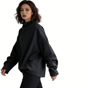 Nouveau sweat-shirt décontracté pour femme, pull à col haut, sweat-shirt oversize tendance - Product Image 3