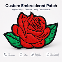 Patchs brodés floraux personnalisés OEM/ODM, à coudre ou à thermocoller, appliques florales pour vêtements et chapeaux