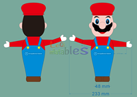 Publicité de personnages de dessins animés, gonflable de super Mario, homme qui agite la main, danseur gonflable, danseur aérien