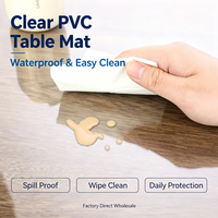 Nappe en PVC transparente de 2 mm d'épaisseur, douce, personnalisable, en rouleaux pour l'emballage et la fourniture