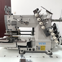 Machine à coudre multi-aiguilles à alimentation synchrone certifiée CE, améliore l'efficacité de la couture de rideaux, garantie 1 an et entretien à vie