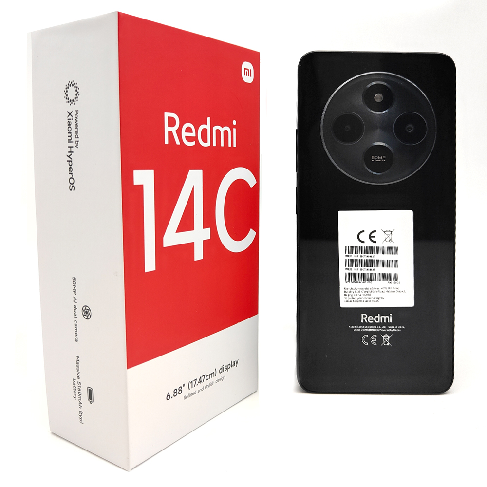 【Alibaba】redmi 14C 8GB/128GB ブラック Redmi 14C 5G (Stargaze Black, 6GB RAM, 128GB Storage