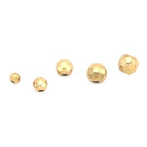 Perles en métal en vrac, or et argent, à facettes multiples, rondes, ovales, de formes irrégulières, 3/4/5/6 mm, pour la fabrication de bijoux - Product Image 5