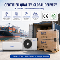 AC Hybrid Tenaga Surya 9000 BTU DC Inverter Wall Split Set Lengkap Pendingin Pemanas Rumah Tangga