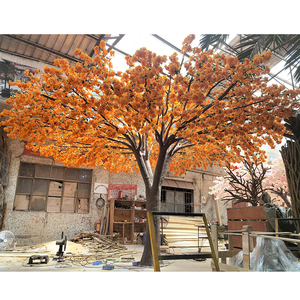 Lụa cam vàng LED hoa anh đào cây giả màu hồng hoa anh đào cây cho khách sạn trong nhà trang trí khổng lồ nhân tạo thực vật - Product Image 1