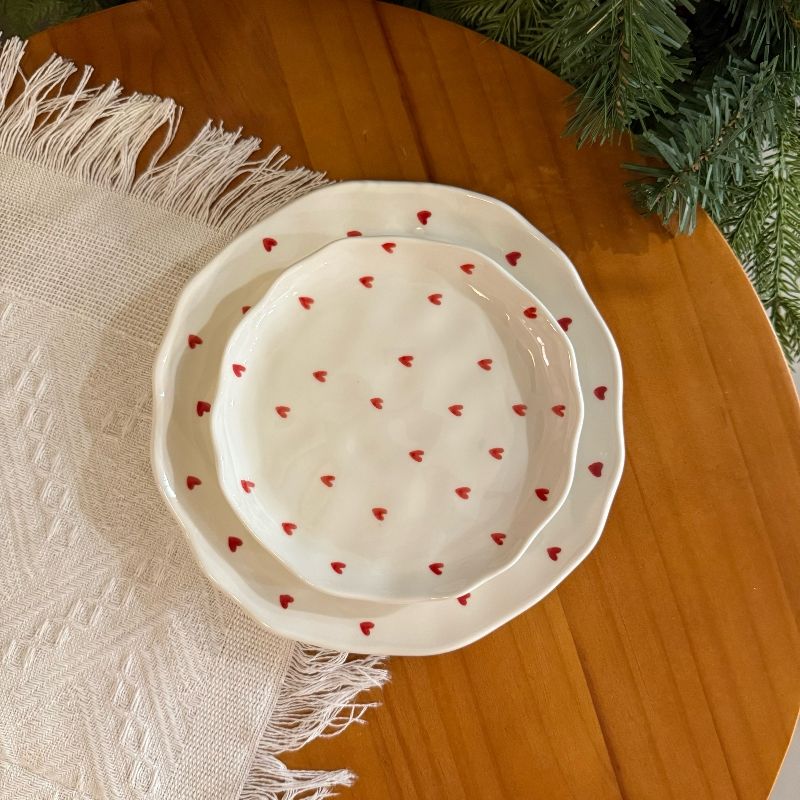 Red Little Heart Plate Dish