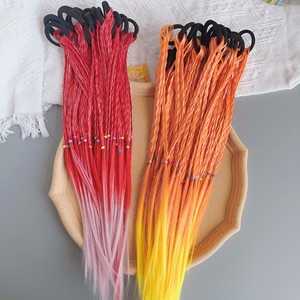 Performance colorée pour enfants tresse perruque queue de cheval tresse bandeau filles <span class=keywords><strong>dreadlocks</strong></span> corde de cheveux mignonne - Product Image 1