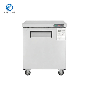 Refrigerador comercial de mostrador de una sola temperatura con termostato digital, enfriamiento ajustable, apagado automático y ruedas para delicatessen y cafetería - Product Image 1