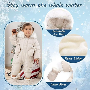 Perfect Baby Insulated One-piece Heavyweight Winter Coat <strong>Snowsuit</strong> <strong>for</strong> <strong>Toddlers</strong> and Kids - Product Image 5