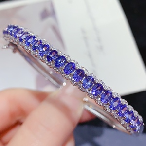 Bracciale di Alta Qualità in Pietra <span class=keywords><strong>Tanzanite</strong></span> Blu per Donne, Gioiello per Feste, Fidanzamento, Matrimonio e Occasioni Speciali - Product Image 4