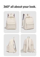 Sac à dos transfrontalier tendance pour garçons et filles, style preppy, design minimaliste uni, idéal pour les collégiens et lycéens