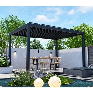 Pergola motorisée en aluminium, imperméable, pour jardin, cour, patio, abri solaire, pavillon en aluminium, gazebo en aluminium - Product Image 6