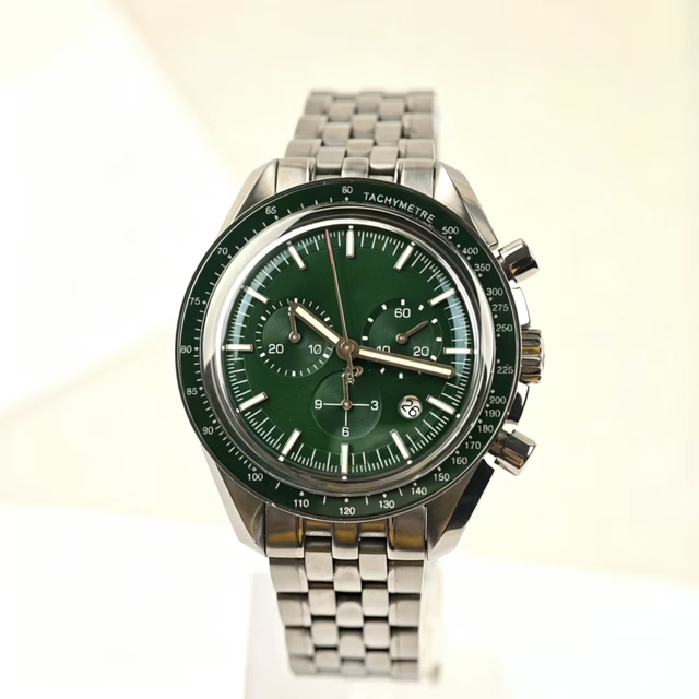 High Quality Stainless Steel Quartz Watch Ronda Movement Chronograph Function 10ATM Water Resistance Modern Fashion