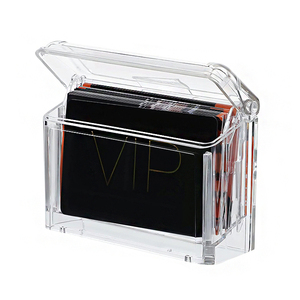 Ngoài trời rõ ràng <span class=keywords><strong>Acrylic</strong></span> chủ thẻ kinh doanh với nắp có bản lề túi duy nhất <span class=keywords><strong>Acrylic</strong></span> hiển thị thẻ kinh doanh hộp cho tường - Product Image 2