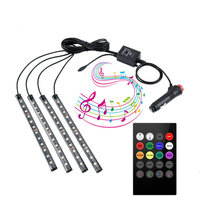 Tira de Luces LED RGB 050 para Auto, Focos LED USB para Autos, Decoración de Ambiente, Luces Ambientales, Accesorios para Auto, Luz Interior