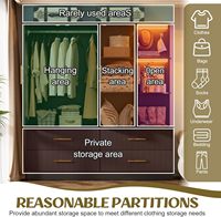 Armoire avec 3 portes, 4 tiroirs, miroir, éclairage LED