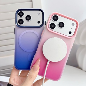 เคสโทรศัพท์มือถือแบบกันกระแทก ขอบแม่เหล็กด้าน สีไล่ระดับ ป้องกันกล้องเต็มรูปแบบ สำหรับ iPhone 17 Pro Max - Product Image 1