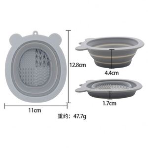 Hot Sale <b>Silicone</b> Makeup Brush Cleaner <b>Tool</b>, Deep Clean Makeup Brushes Fast, Reusable Cosmetic Brush Cleaning Mat - Product Image 2