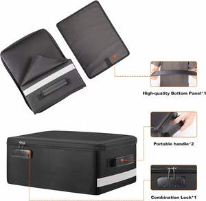 Caja Organizadora de Fotos Ignífuga con Cerradura y Asa, 16 Compartimentos Transparentes de 4x6 Pulgadas, Caja de Almacenamiento Ignífuga para Fotos - Product Image 2