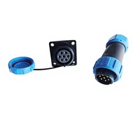 Connecteur d'aviation circulaire étanche IP68 série SP, connecteur à vis mâle-femelle 2-12 broches, connecteur de câble d'alimentation 380V