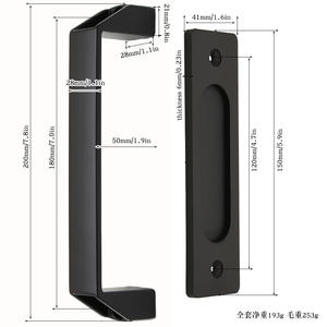 Tirador de puerta de balcón de Casa Privada, tirador deslizante con instalación de placa, tirador de puerta corredera de <span class=keywords><strong>terraza</strong></span> negra con tornillos fijos - Product Image 2
