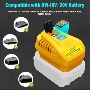 <span class=keywords><strong>Cargador</strong></span> de Batería USB Bidireccional de 100W para Dewalt 20V, Adaptador de <span class=keywords><strong>Cargador</strong></span> con <span class=keywords><strong>Carga</strong></span> Rápida Tipo-C y USB para Dispositivos Eléctricos - Product Image 5