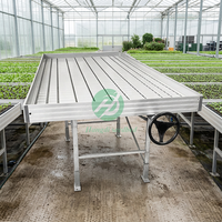 Serre agricole multi-travées en alliage d'aluminium à niveaux mobiles, étagère de culture intérieure multi-niveaux, grande culture verticale