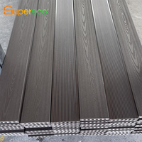 Técnica cepillada de cubierta WPC de compuesto de plástico de madera en relieve 3D impermeable para exteriores para ingeniería de suelos de jardín y terraza