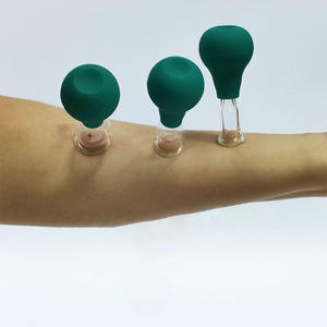 Set bekam wajah kaca Mini 4 PVC, cangkir pijat wajah vakum, bekam hisap untuk perawatan limfatik anti-selulit - Product Image 5