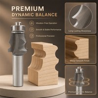 Fraise à rainurer avec guide à roulement, queue de 1/4" et 1/2", en carbure de tungstène, pour le façonnage décoratif des bords, outil de fraisage pour le travail du bois