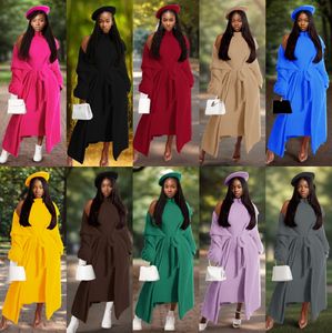 Зимнее повседневное платье-кардиган без рукавов больших размеров, однотонное, длинное - Product Image 2