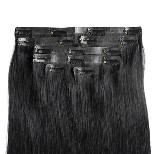 Extensiones de Cabello Brasileño Remy Invisibles con Clip, Color, Longitud y Peso Personalizados, Etiqueta Privada, Logotipo, Empaque, Precio al por Mayor - Product Image 4