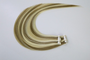 China Vendedor Qingdao Factory 100% Virgen Cutícula Cabello ruso Cinta invisible en extensiones <span class=keywords><strong>de</strong></span> cabello sin costuras - Product Image 6