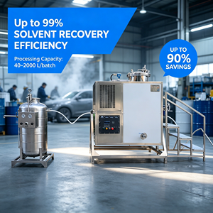 Automatic Custom <b>Solvent</b> Safe Explosion-Proof T-250Ex SS304 Motor Ethylene Glycol & Alcohol Waste <b>Solvent</b> Recovery Machine - Product Image 1