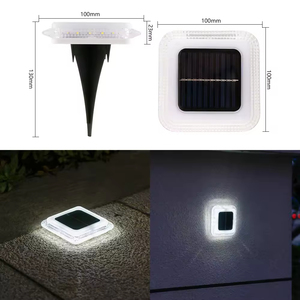 Lámpara Solar de Suelo para Exteriores, Luz Solar Blanca Cálida, Decoración para Patio, Terraza, Jardín, Escaleras, Caminos - Product Image 3