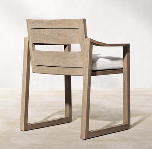 Ensemble <span class=keywords><strong>table</strong></span> et chaise de jardin extérieur pour hôtel et <span class=keywords><strong>restaurant</strong></span> Accoudoir en teck Chaise de salle à manger pour villa, cour, hôtels, restaurants - Product Image 4