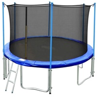 Trampolín de nuevo diseño de alta calidad de 8 pies con carcasa de acero con materiales plásticos de espuma de polipropileno y PVC para niños y niñas