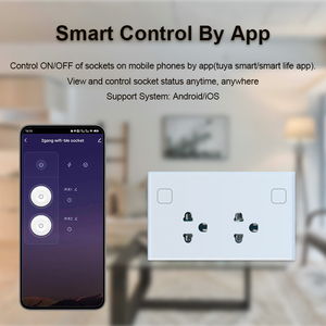 CNSKOU US/AU Standard Glass Panel Tuya Alexa <strong>Wifi</strong> <strong>Smart</strong> Life Products Electric Power Outlet Wall <strong>Socket</strong> Touch <strong>Smart</strong> <strong>Socket</strong> <strong>Wifi</strong> - Product Image 3