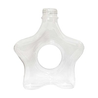 16온스(500ml) 오각별 모양 도넛 모양 밀크티 주스 소다 음료 휴대용 PET 플라스틱 냉수병
